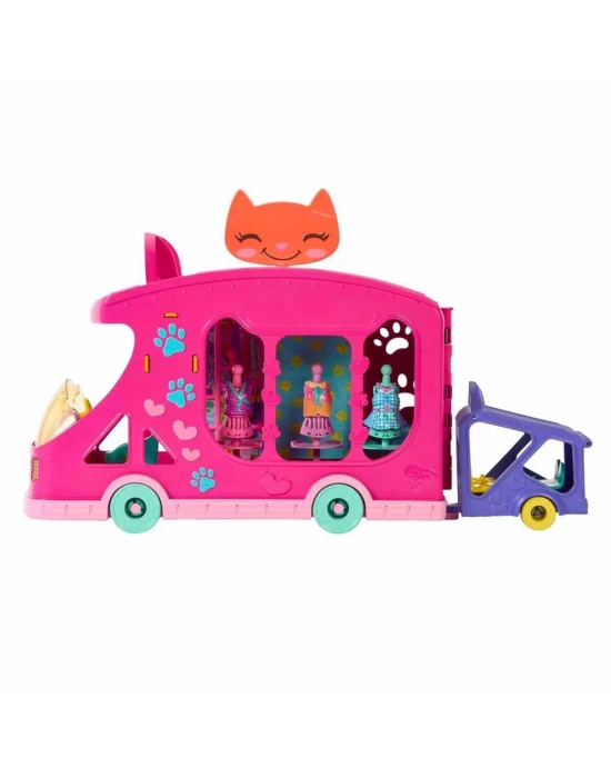 Enchantimals Kedi Temalı Moda Otobüsü