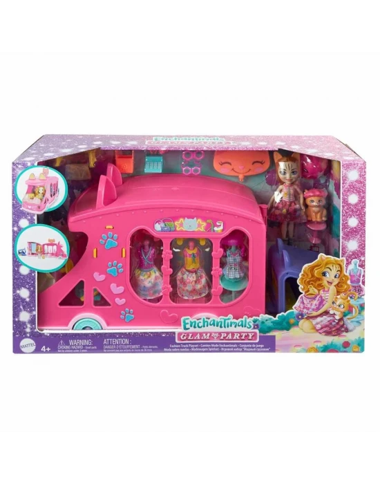 Enchantimals Kedi Temalı Moda Otobüsü