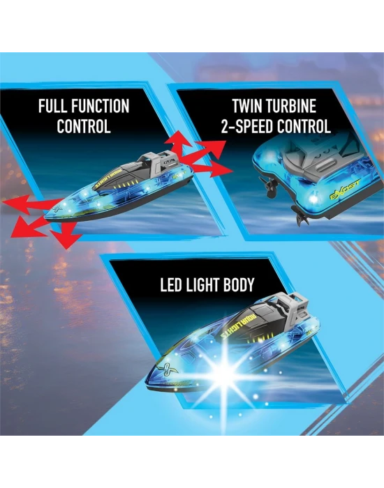 Exost Aqua Lights Uzaktan Kumandalı Sürat Teknesi 20606