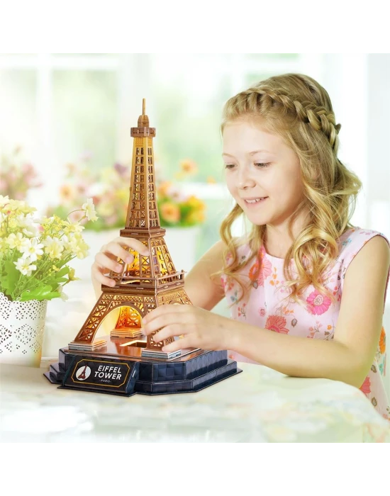 Eyfel Kulesi 3D Puzzle (Led Işıklı) L534h