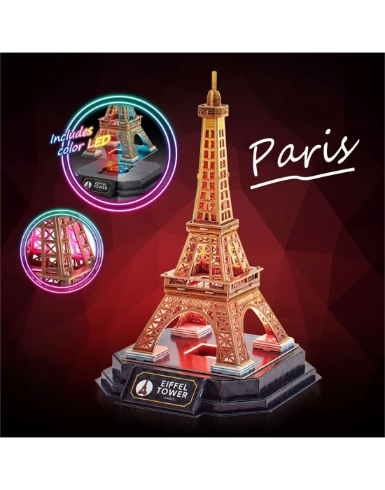 Eyfel Kulesi 3D Puzzle (Led Işıklı) L534h