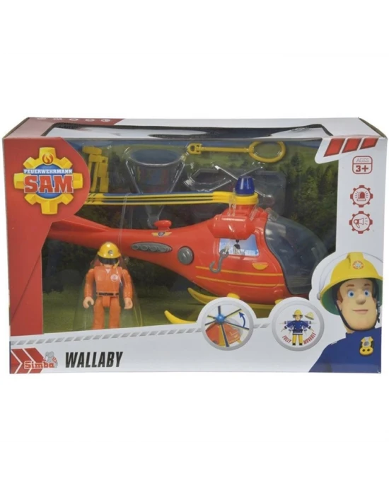 Fireman Sam Wallaby Helikopter Oyun Seti