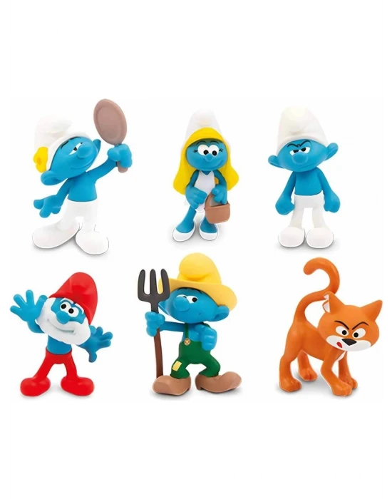 Giochi Preziosi Şirinler 6lı Figür Seti PUF14000 - Şirin Baba Figürlü Set
