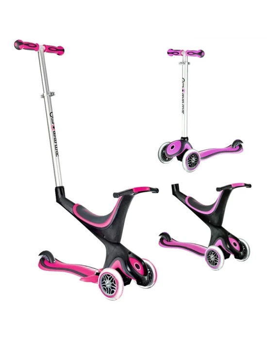 Globber My Free Seat 5 in 1 - Pembe Scooter