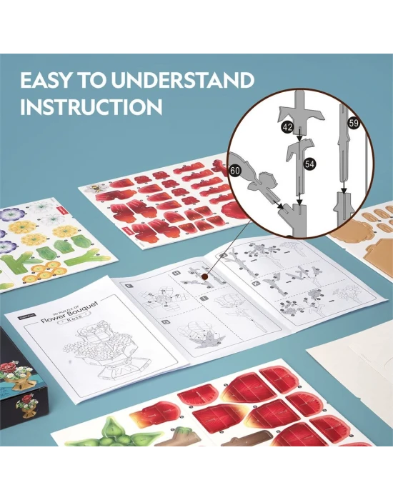 Gül Buketi 3D Puzzle W3301h