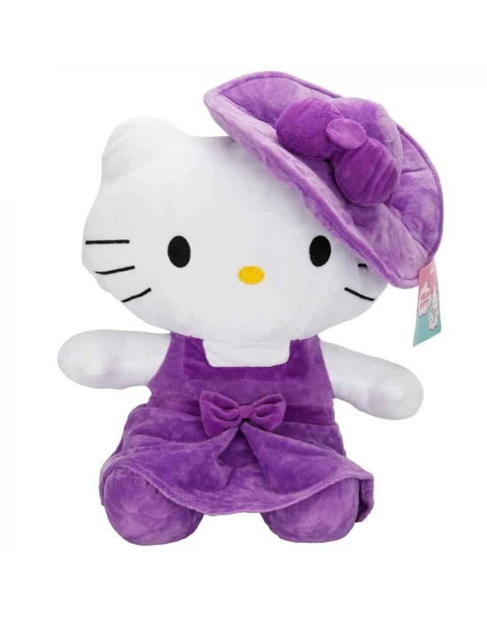 Hello Kitty Şapkalı Pelüş Mor 36 cm 2089