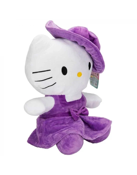 Hello Kitty Şapkalı Pelüş Mor 36 cm 2089
