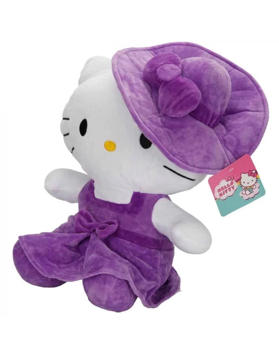 Hello Kitty Şapkalı Pelüş Mor 36 cm 2089