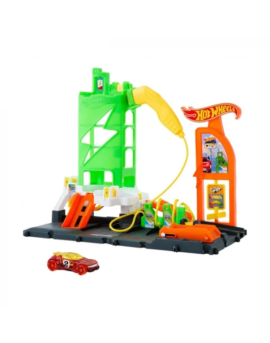Hot Wheels Elektrikli Araç Şarj İstasyonu Oyun Seti HTN79
