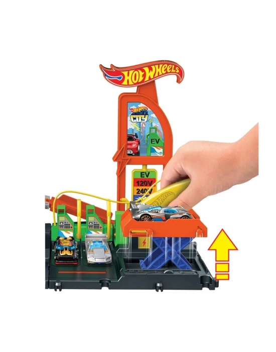 Hot Wheels Elektrikli Araç Şarj İstasyonu Oyun Seti HTN79