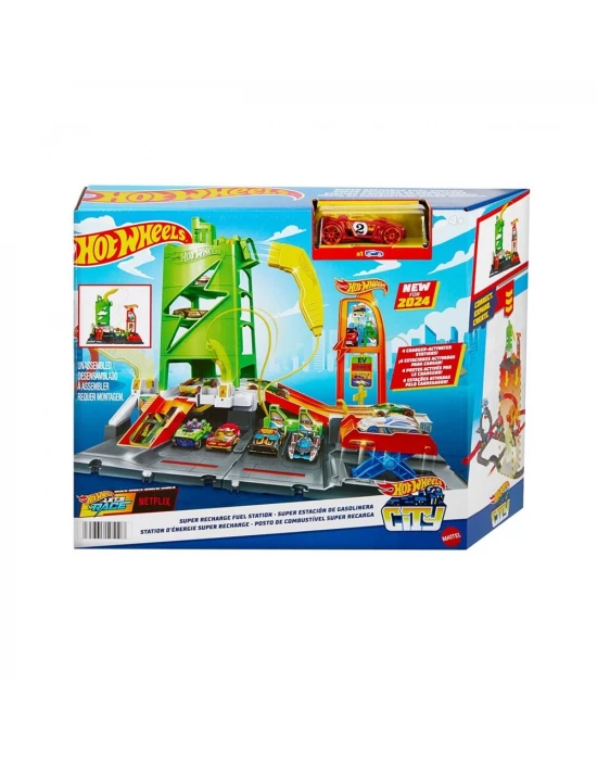Hot Wheels Elektrikli Araç Şarj İstasyonu Oyun Seti HTN79