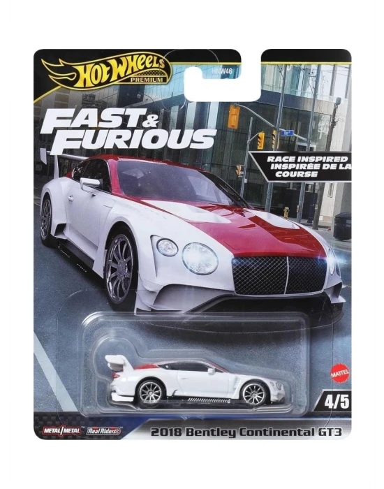 Hot Wheels Fast & Furious Premium Arabalar 2018 Bentley Continental GT3 - HVR63