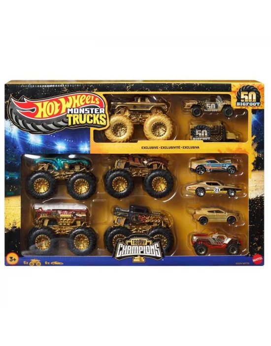 Hot Wheels Monster Trucks Trophy Şampiyonları Arabalar ve Kamyonl