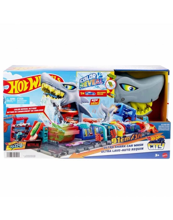 Hot Wheels Muhteşem Köpek Balığı Araba Yıkama Oyun Seti HTN82