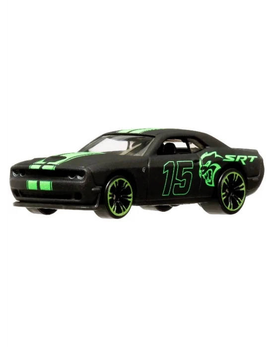Hot Wheels Neon Yarışçılar HLH72 - 15 Dodge Challenger Srt Hellcat HRW80