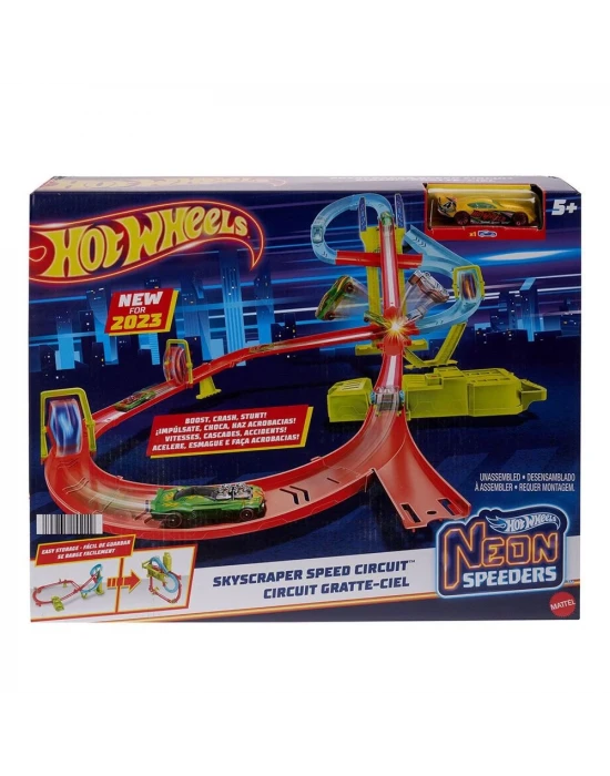 Hot Wheels Neon Yarışlar Çoklu Yarış Heyecanı Pist Seti HPC07