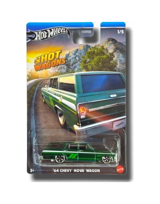 Hot Wheels Premium Hot Wagons 64CHEVY Nova Wagon HRR89