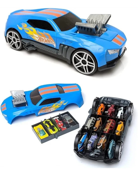 Hot Wheels Race N Haul 2si 1 arada saklama kutusu