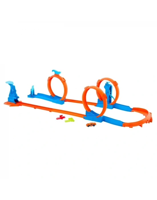 Hot Wheels Track Creator Üçlü Çember Pist Seti JDW39