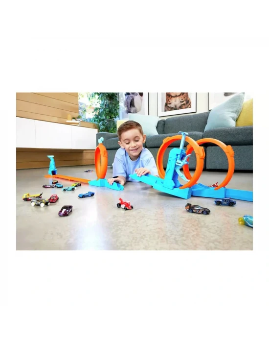 Hot Wheels Track Creator Üçlü Çember Pist Seti JDW39
