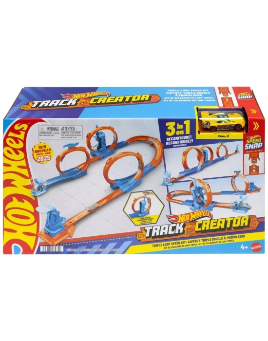 Hot Wheels Track Creator Üçlü Çember Pist Seti JDW39