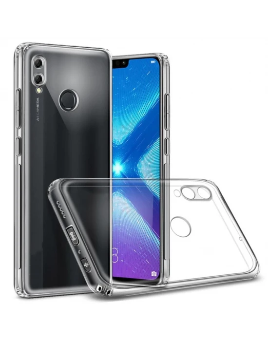 Huawei P Smart 2019 Şeffaf Tıpalı Kamera Korumalı Silikon Kılıf