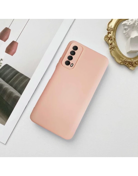 Huawei P Smart 2021 Lansman Likid Silikon Kamera Korumalı Kılıf