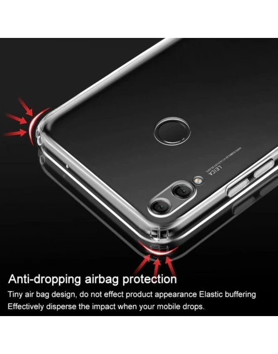 Huawei P30 Pro Şeffaf Tıpalı Kamera Korumalı Silikon Kılıf