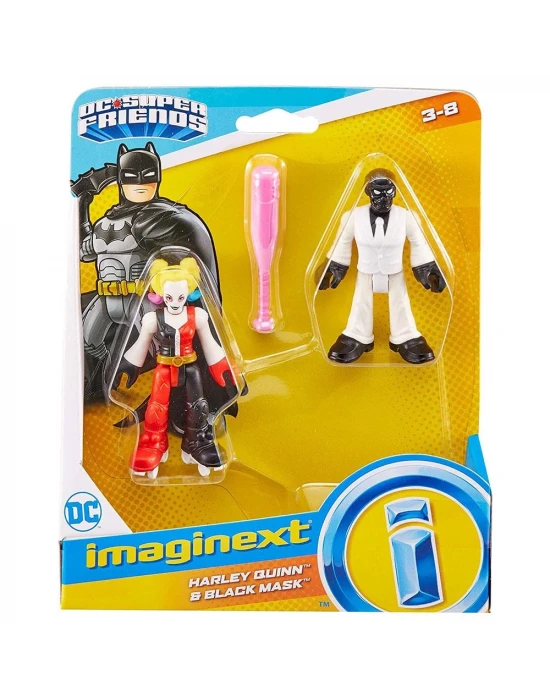 Imaginext DC Super Friends Harley Quinn ve Black Mask Figürler