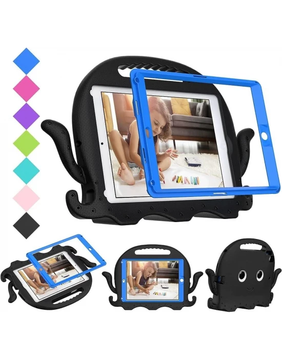 İpad Pro 11 10.9 Ahtapot Tutmalı Yumuşak Standlı Silikon Çocuk Tablet Kılıfı