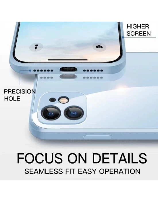 iPhone 11 Parlak Cam Kamera Korumalı Telefon Kılıfı