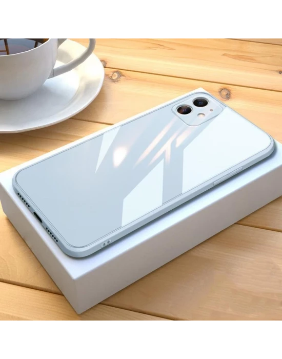 iPhone 11 Parlak Cam Kamera Korumalı Telefon Kılıfı