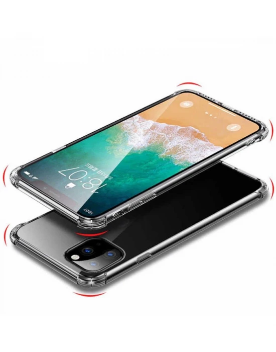 iPhone 11 Pro Anti Crash Darbe Korumalı Şeffaf Silikon Kılıf