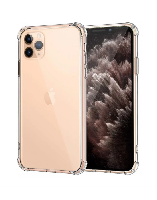 iPhone 11 Pro Max Anti Crash Darbe Korumalı Şeffaf Silikon Kılıf