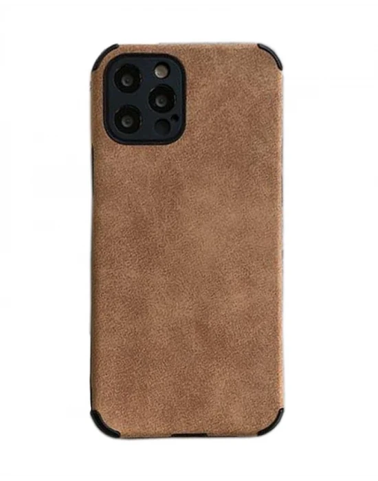 iPhone 11 Pro Max Köşe Korumalı Antik Deri Telefon Kılıfı