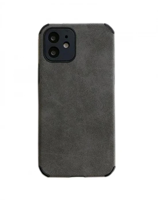 iPhone 11 Pro Max Köşe Korumalı Antik Deri Telefon Kılıfı