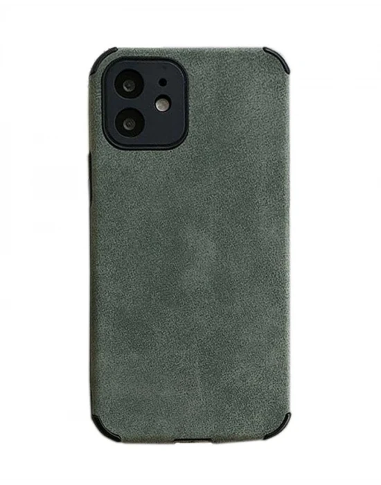 iPhone 11 Pro Max Köşe Korumalı Antik Deri Telefon Kılıfı