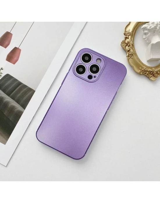 İphone 11 Pro Max Metalic Renk Kamera Korumalı Kare Silikon Kılıf