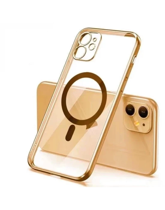 İphone 11 Pro Max Parlak Magsafe Lazer Telefon Kılıfı-Kılıf