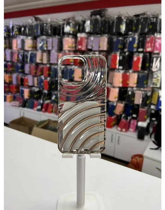 İphone 11 Ripples Krom Detaylı Darbeye Dayanıklı Silikon Kılıf