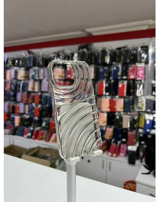 İphone 11 Ripples Krom Detaylı Darbeye Dayanıklı Silikon Kılıf