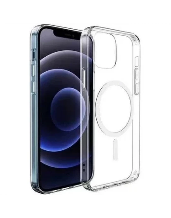 İphone 12 - 12 Pro Magsafe Sert Şeffaf Telefon Kılıfı