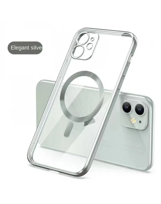 İphone 12 Magsafe Uyumlu Parlak Lazer Telefon Kılıfı