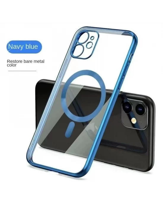 İphone 12 Magsafe Uyumlu Parlak Lazer Telefon Kılıfı