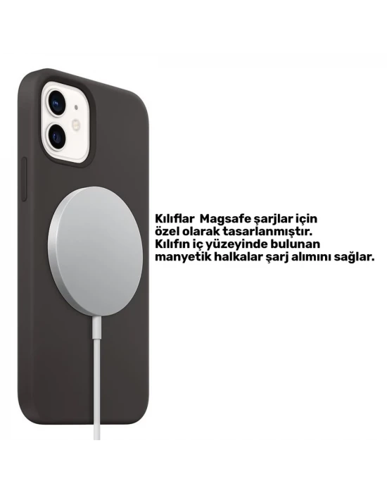 İphone 12 Mini Magsafe Silikon Telefon Kılıfı