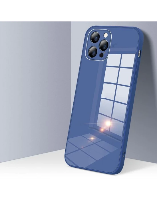 iPhone 12 Mini Parlak Cam Kamera Korumalı Telefon Kılıfı