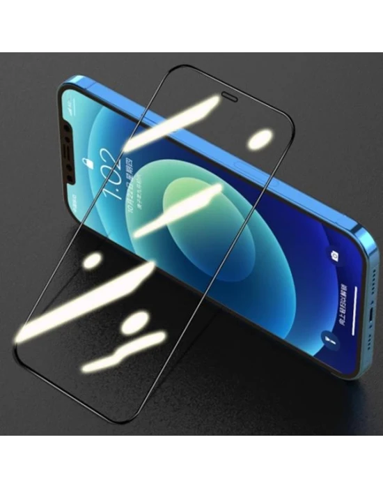 Iphone 12 Pro Max 6.7  Tempered Full Cam Ekran Koruyucu Siyah