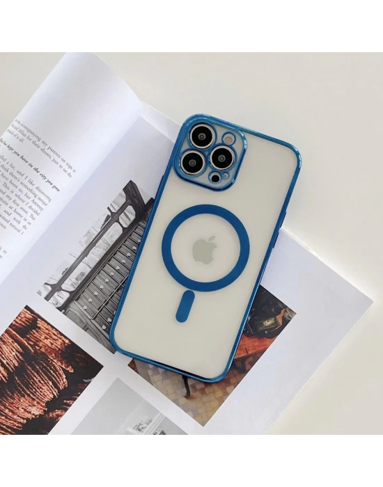 İphone 12 Pro Max Magsafe Uyumlu Parlak Lazer Telefon Kılıfı