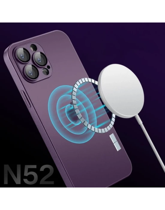 İphone 12 Pro Max Uyumlu Magsafe Ag Glass Buzlu Cep Telefopnu Kılıfı