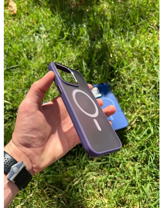 İphone 13 Pro Magsafe Mat Krom Telefon Kılıfı